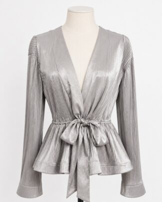 Blouse éventail grise