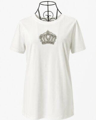 T-shirt courone blanc