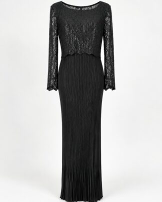 Robe dentelle longue noire