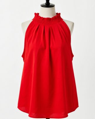 Blouse sans manche rouge