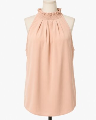Blouse sans manche rose pale