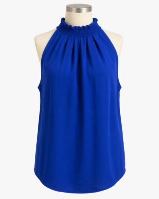 Blouse sans manche bleu
