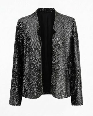 veste a paillettes argent