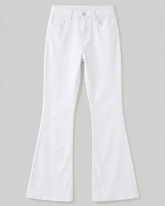 Pantalon patte d’eph blanc