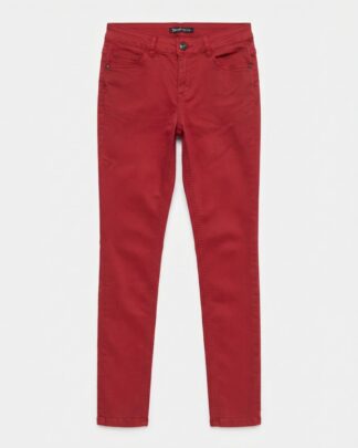 Pantalon slim terracotta