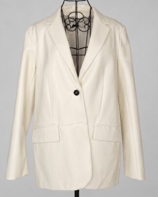 Blazer cuir blanche
