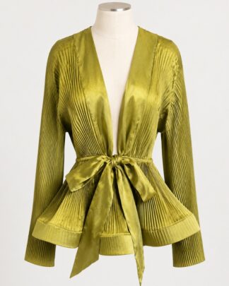 Blouse éventail verte