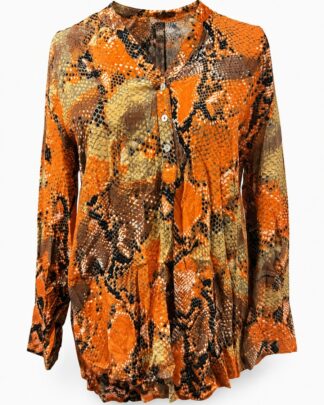 Chemisier serpent orange