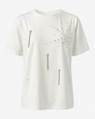 T-shirt strass blanc