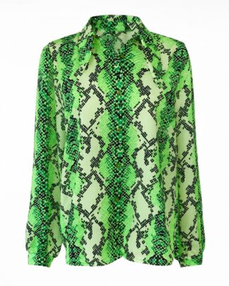 Chemise serpent verte