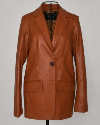 Blazer cuir caramel
