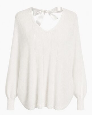 Haut transparent avec noeud blanc