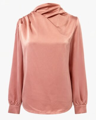 Blouse satin rose