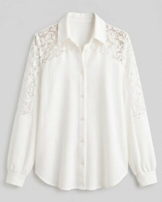 Chemise dentelle blanche