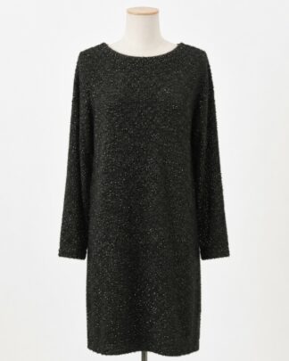 Robe a paillete en laine noir
