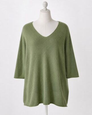 Haut en laine vert