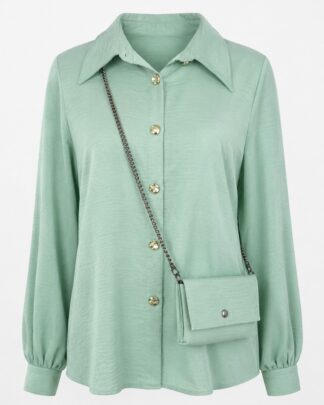 Chemise avec pochette vert pastel