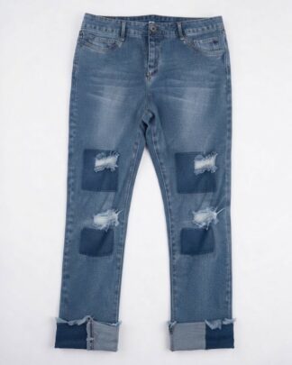Jeans droit déchiré