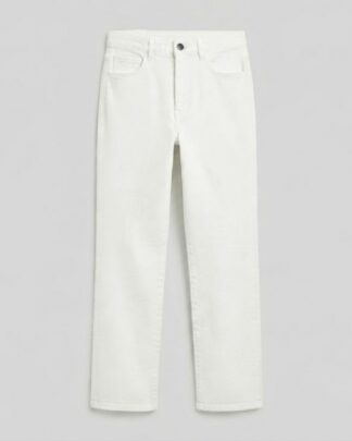 Jeans blanc coupe droite